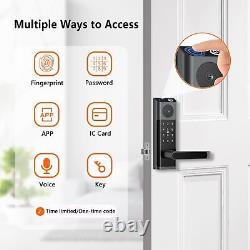 Smart Lock with Camera Keyless Entry Door Lock with Handle Fingerprint, Built-in WiFi