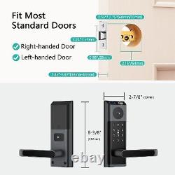 Smart Lock with Camera Keyless Entry Door Lock with Handle Fingerprint, Built-in WiFi