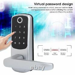 Smart WIFI Handle Door Lock Fingerprint Password IC Card Keys Tuyaapp Anti-theft