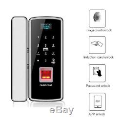 Smart keyless door lock glass touch screen fingerprint wireless digital lock