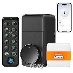 SwitchBot WiFi Smart Lock Pro with Keypad Touch, Fingerprint Keyless Entry Do