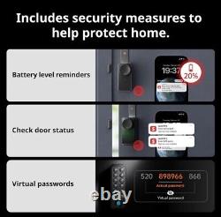 SwitchBot WiFi Smart Lock Pro with Keypad Touch, Fingerprint Keyless Entry Do