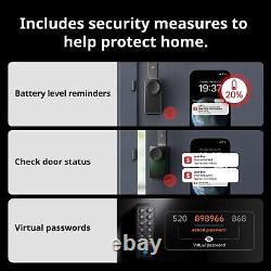 SwitchBot WiFi Smart Lock Pro with Keypad Touch, Fingerprint Keyless Entry Do