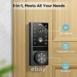 TCL D1 Max 3in1 Smart Lock 2K Camera WiFi Doorbell Fingerprint Smart Lock