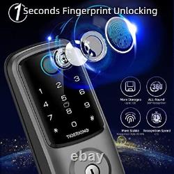 TIGERKING Smart Lock Keyless Entry Door Lock with Bluetooth Biometric Fingerp