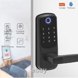 TTlock smart Wifi lock door fingerprint, keypad, keyless touch Black