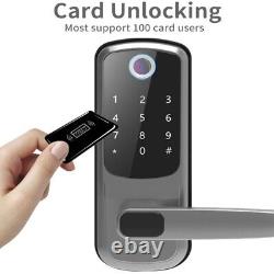 TTlock smart Wifi lock door fingerprint, keypad, keyless touch Black