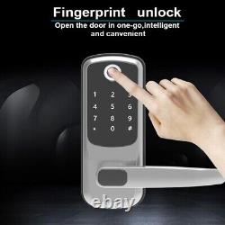 TTlock smart Wifi lock door fingerprint, keypad, keyless touch Black