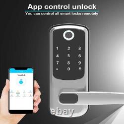 TTlock smart Wifi lock door fingerprint, keypad, keyless touch Black