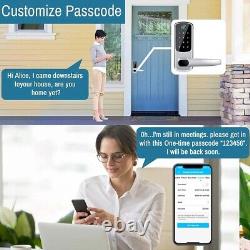 TTlock smart Wifi lock door fingerprint, keypad, keyless touch Black