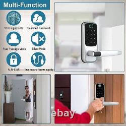 TTlock smart Wifi lock door fingerprint, keypad, keyless touch Black