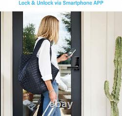 Tiffane Smart Lever Door Lock with Keypad Fingerprint Silver