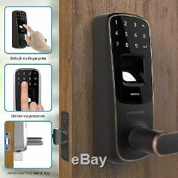 Touchscreen Keypad Smart Lock Aged Bronze Keyless Home Entry with Phone