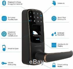 Touchscreen Keypad Smart Lock Aged Bronze Keyless Home Entry with Phone