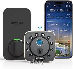 ULTRALOQ Bolt Fingerprint Smart Lock, Built-in WiFi Keyless Entry, Gray