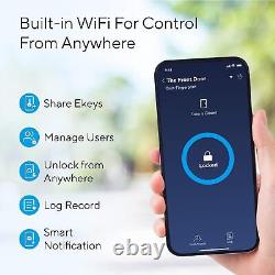 ULTRALOQ Bolt Fingerprint Smart Lock, Built-in WiFi Keyless Entry, Gray