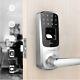Ultraloq Fingerprint Bluetooth Keyless Entry Door Smart Door Lock Satin Nickel