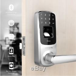 ULTRALOQ Fingerprint Bluetooth Keyless Entry Door Smart Door Lock Satin Nickel