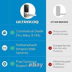 ULTRALOQ Latch 5 Smart Door Lock with Built-in WiFi & NFC No Hub Required