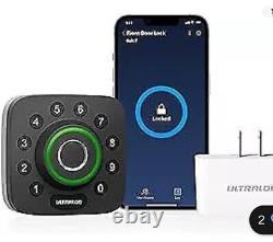 ULTRALOQ Smart Door Lock U-Bolt Pro Smart Lock WiFi Keyless Entry Black