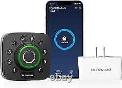 ULTRALOQ Smart Door Lock U-Bolt Pro Smart Lock WiFi Keyless Entry Black