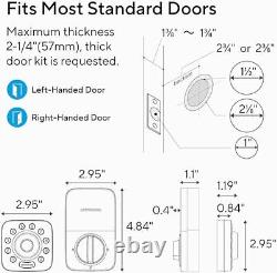 ULTRALOQ Smart Door Lock U-Bolt Pro Smart Lock WiFi Keyless Entry Black