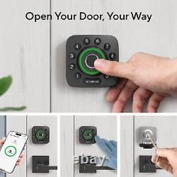 ULTRALOQ Smart Lock U-Bolt Pro, Fingerprint Door Lock with App Control, Auto Lock