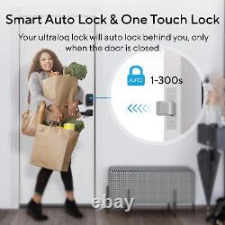 ULTRALOQ Smart Locks for Front Door U-Bolt Pro WiFi Smart Door Lock Handle Set