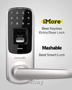 ULTRALOQ UL3 BT 2nd Gen Smart Lock (Silver), 5-in-1 Keyless Entry Door Lock
