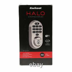 USED Kwikset 99380-001 Halo Wi-Fi Keyless Entry Smart Lock in Satin Nickel
