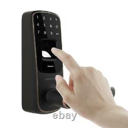 Ultraloq Keyless Locksets 7 in Smart Fingerprint and Touchscreen Aged Bronze