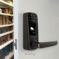 Ultraloq Keyless Locksets 7 in Smart Fingerprint and Touchscreen Aged Bronze