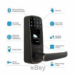 Ultraloq UL3 BT Bluetooth Enabled Fingerprint and Touchscreen Smart Lock Keyless