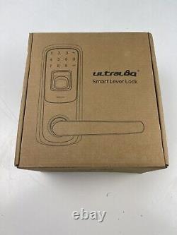 Ultraloq UL3-BT-SN V3 Smart Fingerprint Keyless Lever Lock Satin Nickel NEW Open