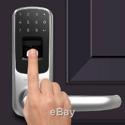 Ultraloq UL3 Fingerprint and Touchscreen Keyless Smart Door Lock, Satin Nickel