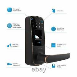 Ultraloq UL3 Fingerprint and Touchscreen Keyless Smart Lever Door Lock Aged B