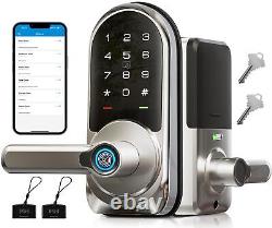 Veise Smart Lock, Keyless Entry Door Lock with Handle, APP Control Fingerprin