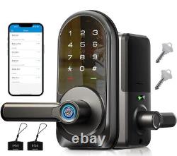 Veise Smart Lock, Keyless Entry Door Lock with Handle, APP Control Fingerprin