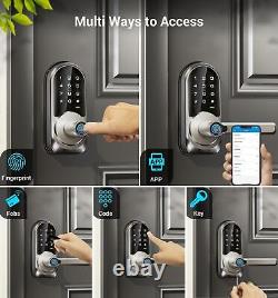 Veise Smart Lock, Keyless Entry Door Lock with Handle, APP Control Fingerprin