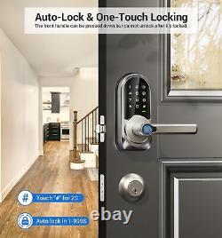 Veise Smart Lock, Keyless Entry Door Lock with Handle, APP Control Fingerprin