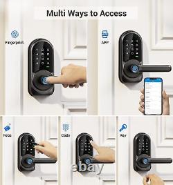 Veise Smart Lock, Keyless Entry Door Lock with Handle, Fingerprint Door Lock