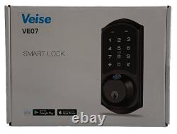 Veise VE07 Fingerprint Smart Lock Keyless Entry Deadbolt Front Door Matte Black