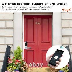WIFI Electronic Handle Door Lock Smart Fingerprint Password Card Keys Anti-theft