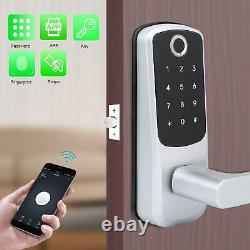 WIFI Electronic Handle Door Lock Smart Fingerprint Security Password Card Keys