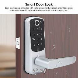 WIFI Electronic Handle Door Lock Smart Fingerprint Security Password Card Keys
