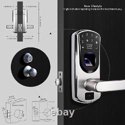 Wejupit V8 Keyless Entry Smart Door Lock, Fingerprint Stainless Steel Touchscree