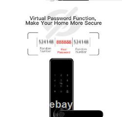 WiFi Bluetooth Smart Door Lock APP Remote Keyless Fingerprint Deadbolt RFID Card