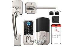 WiFi Fingerprint Smart Door Lock Keyless Entry Door Lock Deadbolt with Handle, H