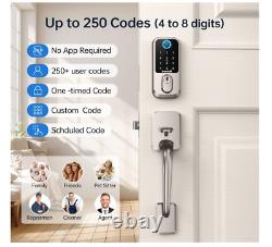 WiFi Fingerprint Smart Door Lock Keyless Entry Door Lock Deadbolt with Handle, H