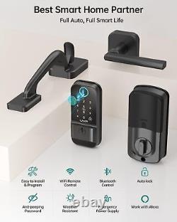 WiFi Front Door Lock Handle Set Fingerprint Keyless Entry Smart Keypad Deadbolt